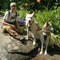 Eric with Sobo and Okemo.