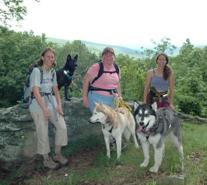 Canicross Club participants up on Catoctin mountain