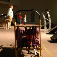Zoe helps teach.