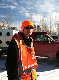 Eric waits before the Jerico sled dog race.