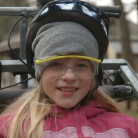 Smile before dryland dog sledding