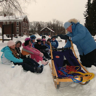 Learning about dog sledding