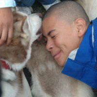 Sobo with one of his friends