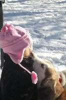 Okemo started his sledding career at 7 weeks old.