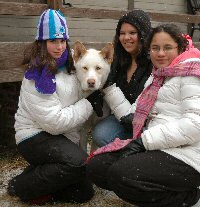 Okemo and Sobo meet girl scouts.