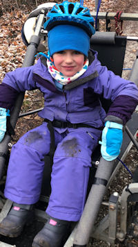 An excited participant before her ride!