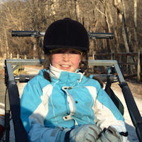 Fiona is happy to head out dryland dog sledding