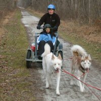 Andrea with Sobo and Okemo